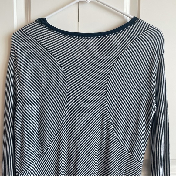 Rag & Bone Navy and White Striped Knit Long Sleeve Dress - Picture 8 of 14